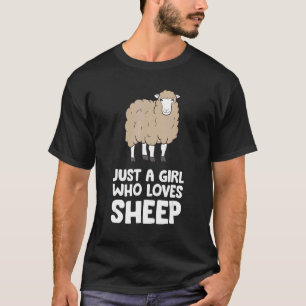 Camiseta Apenas uma garota que ama ovelha Fazenda