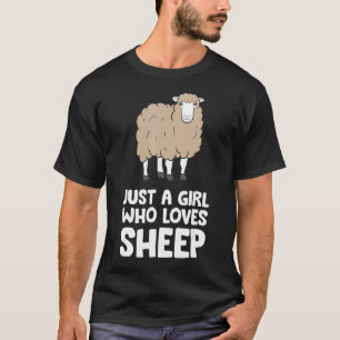 Camiseta Apenas uma garota que ama ovelha Fazenda