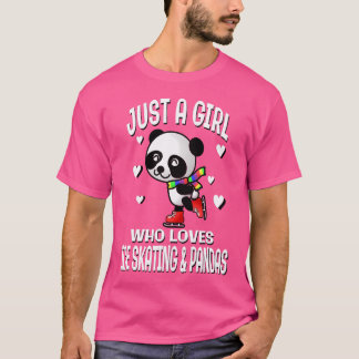 Camiseta Apenas Uma Garota Que Ama Pandas De Patinação No G