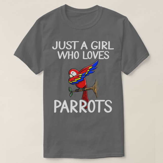 Camiseta apenas uma garota que ama Parrots 1 (Frente do Design)