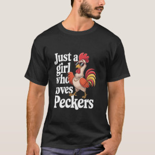 Camiseta Apenas Uma Garota Que Ama Pássaros Galinha Engraça