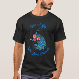 Camiseta Apenas Uma Garota Que Ama Pavões Galáxia