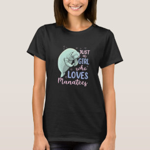Camiseta Apenas Uma Garota Que Ama Peixes-Boi Peixe-Boi Va
