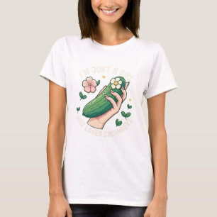 Camiseta Apenas Uma Garota Que Ama Pepinos - Vegetariana En