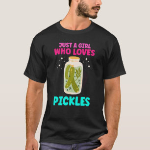 Camiseta Apenas Uma Garota Que Ama Picles Enlatando Vegana