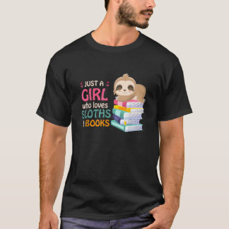 Camiseta Apenas Uma Garota Que Ama Preguiças E Livros Camis