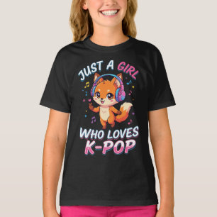 Camiseta Apenas uma Garota que Ama Raposa K-Pop
