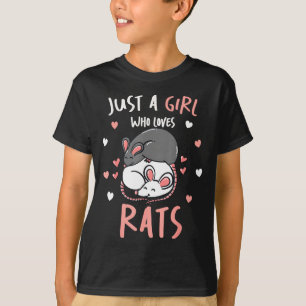 Camiseta Apenas Uma Garota Que Ama Ratos Presente de Estima