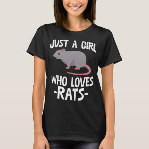 Camiseta Apenas Uma Garota Que Ama Ratos Presente Para Aman