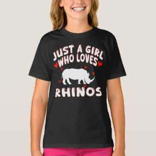 Camiseta Apenas Uma Garota Que Ama Rinocerontes