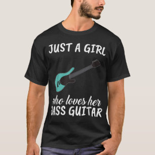 Camiseta Apenas Uma Garota Que Ama Roupas De Baixo De Guita