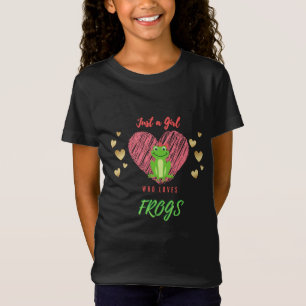 Camiseta Apenas uma garota que ama Sapos com coração