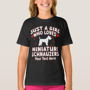 Camiseta Apenas Uma Garota Que Ama Schnauzers Miniatura Per