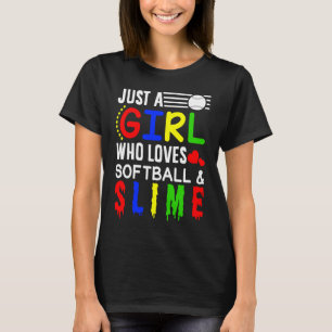 Camiseta Apenas uma garota que ama Softball e Softball de l