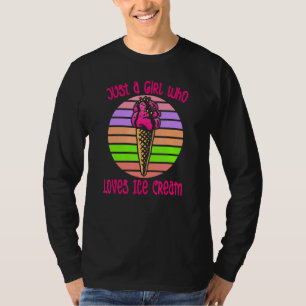 Camiseta Apenas Uma Garota Que Ama Sorvete Rainbow Sherbet