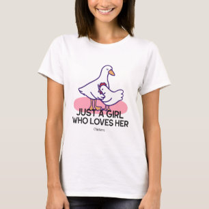Camiseta Apenas uma Garota que Ama suas Galinhas