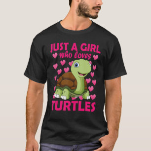 Camiseta Apenas uma garota que ama Tartarugas Água Tortas M