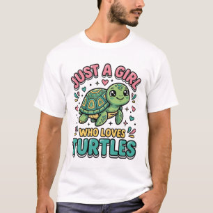 Camiseta Apenas uma garota que ama tartarugas Design de tar