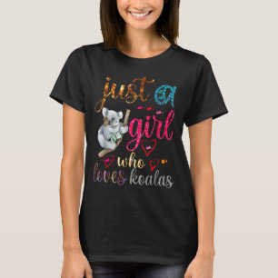 Camiseta Apenas Uma Garota Que Ama Urso Koala Pai Mãe Menin