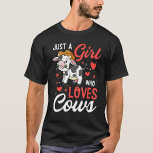 Camiseta Apenas uma garota que ama vacas colhe o celeiro