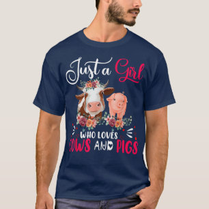 Camiseta Apenas uma garota que ama vacas e porcos, Fazenda