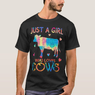 Camiseta Apenas Uma Garota Que Ama Vacas Fazenda De Vacas G