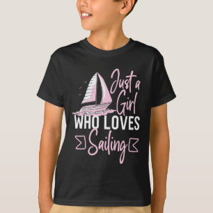 Camiseta Apenas Uma Garota Que Ama Vela De Barco