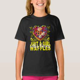 Camiseta apenas uma garota que ama waffles
