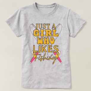 Camiseta Apenas uma Garota que Gosta de Pescar