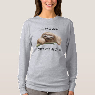Camiseta Apenas uma garota que gosta de preguiças