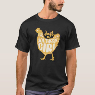 Camiseta Apenas uma garota sulista fazenda de frango fofo v