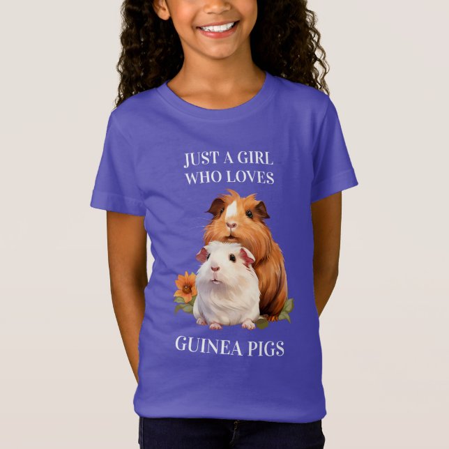 Camiseta Apenas Uma IGrl Que Adora Porcos-Guiné (Frente)