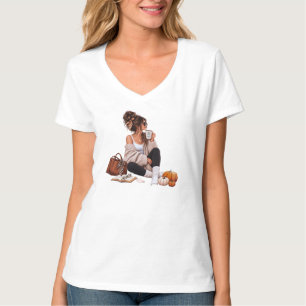 Camiseta Apenas uma Mãe Outono Aconchegante Maternidade