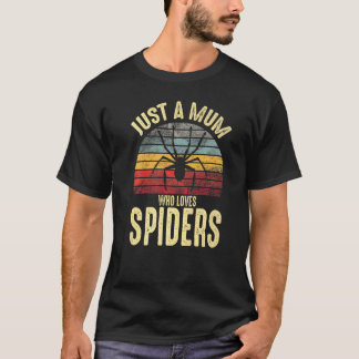 Camiseta Apenas Uma Mãe Que Ama Aranhas Retro Pet Spi Vinta