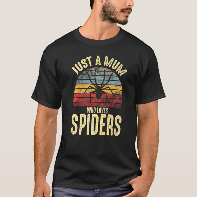 Camiseta Apenas Uma Mãe Que Ama Aranhas Retro Pet Spi Vinta (Frente)