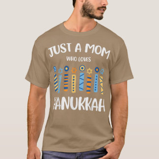 Camiseta Apenas uma mãe que ama Hanukkah judeu Chanukah