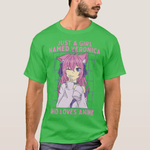Camiseta Apenas Uma Menina Chamada Veronica Que Ama Anime P