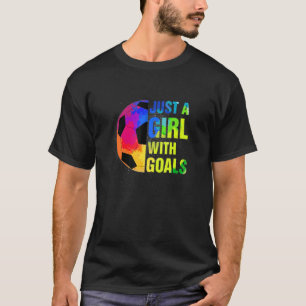 Camiseta Apenas Uma Menina Com Gols De Futebol Meninas