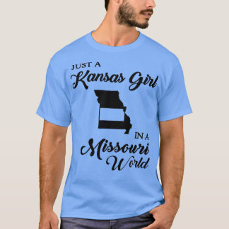 Camiseta Apenas Uma Menina Do Kansas Num Mundo Do Missouri