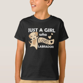 Camiseta Apenas Uma Menina Labradores Ama Cachorro Doce