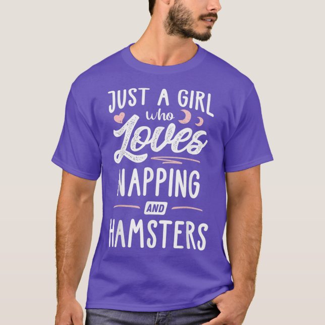 Camiseta Apenas Uma Menina Que Adora Amarrar E Hamsters Dar (Frente)