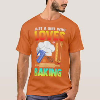 Camiseta Apenas Uma Menina Que Adora Baking Lover Christi