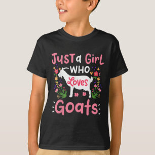 Camiseta Apenas Uma Menina Que Adora Cabras