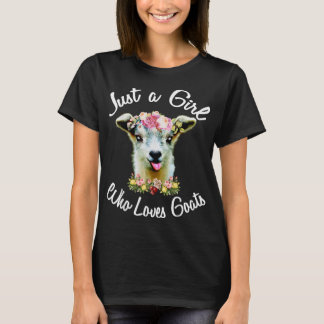 Camiseta Apenas Uma Menina Que Adora Cabras Fazenda De Cabr