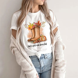 Camiseta Apenas Uma Menina Que Adora Cair - Para A Mulher