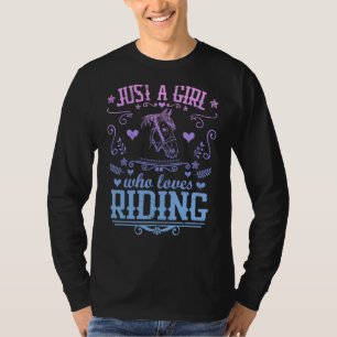 Camiseta Apenas Uma Menina Que Adora Cavalo Cavalo Equestre