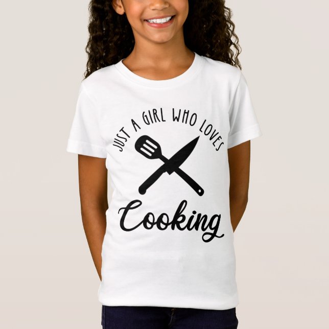 Camiseta Apenas Uma Menina Que Adora Cozinhar (Frente)