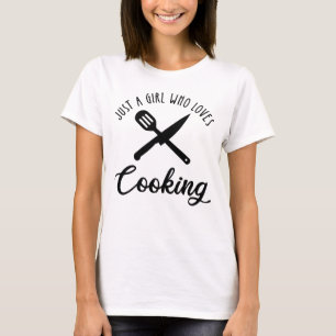 Camiseta Apenas Uma Menina Que Adora Cozinhar