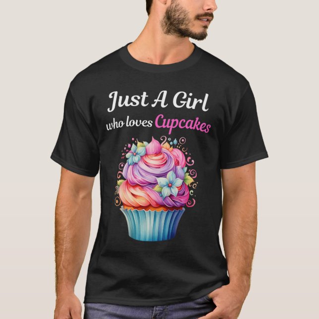 Camiseta Apenas Uma Menina Que Adora Cupcakes (Frente)