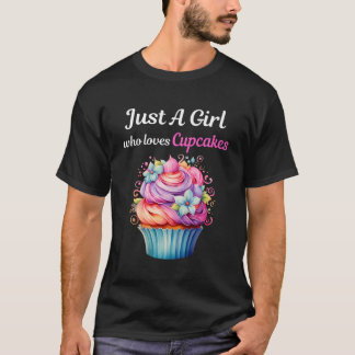Camiseta Apenas Uma Menina Que Adora Cupcakes